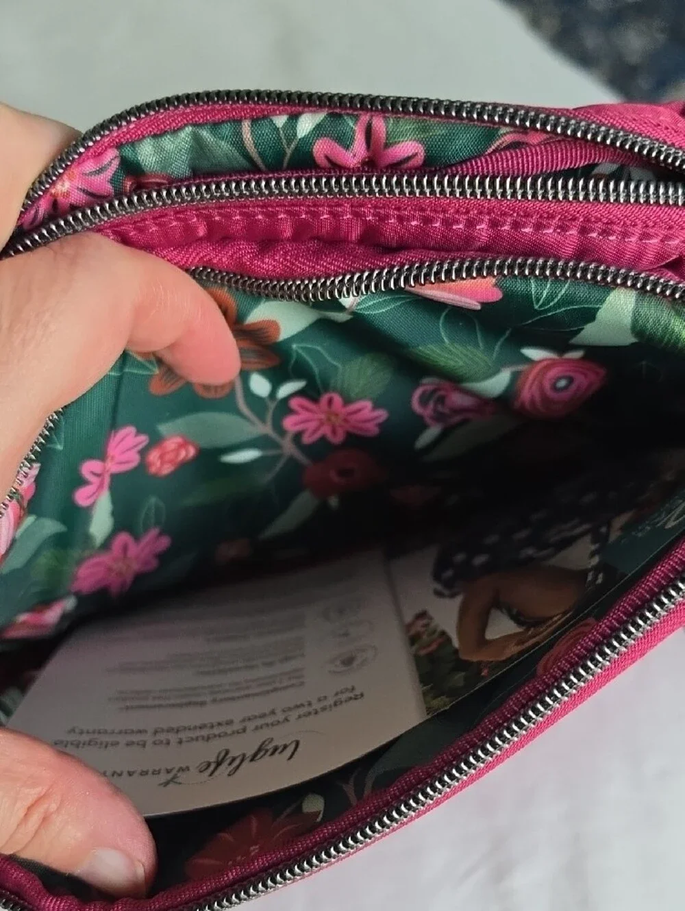lug Raspberry Quilted Cosmetic Crossbody Super Coupe